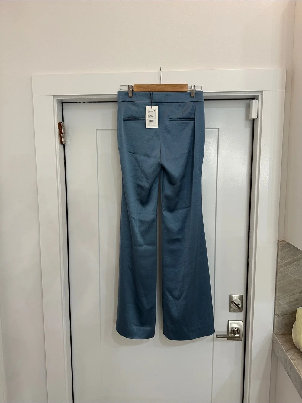 Theory blue heron double sateen clean flair pant - Picture 7 of 7